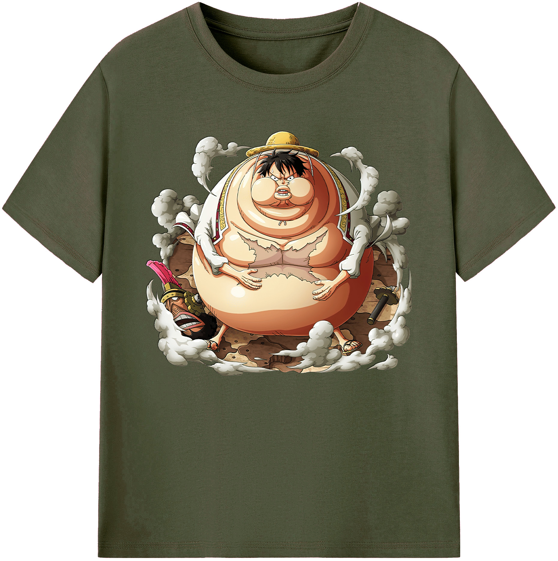 ワンピース モンキー・D・ルフィ ONE PIECE Monkey D. Luffy 綿100％ メンズ半袖Tシャツ｜肌触りやわらか＆通気性